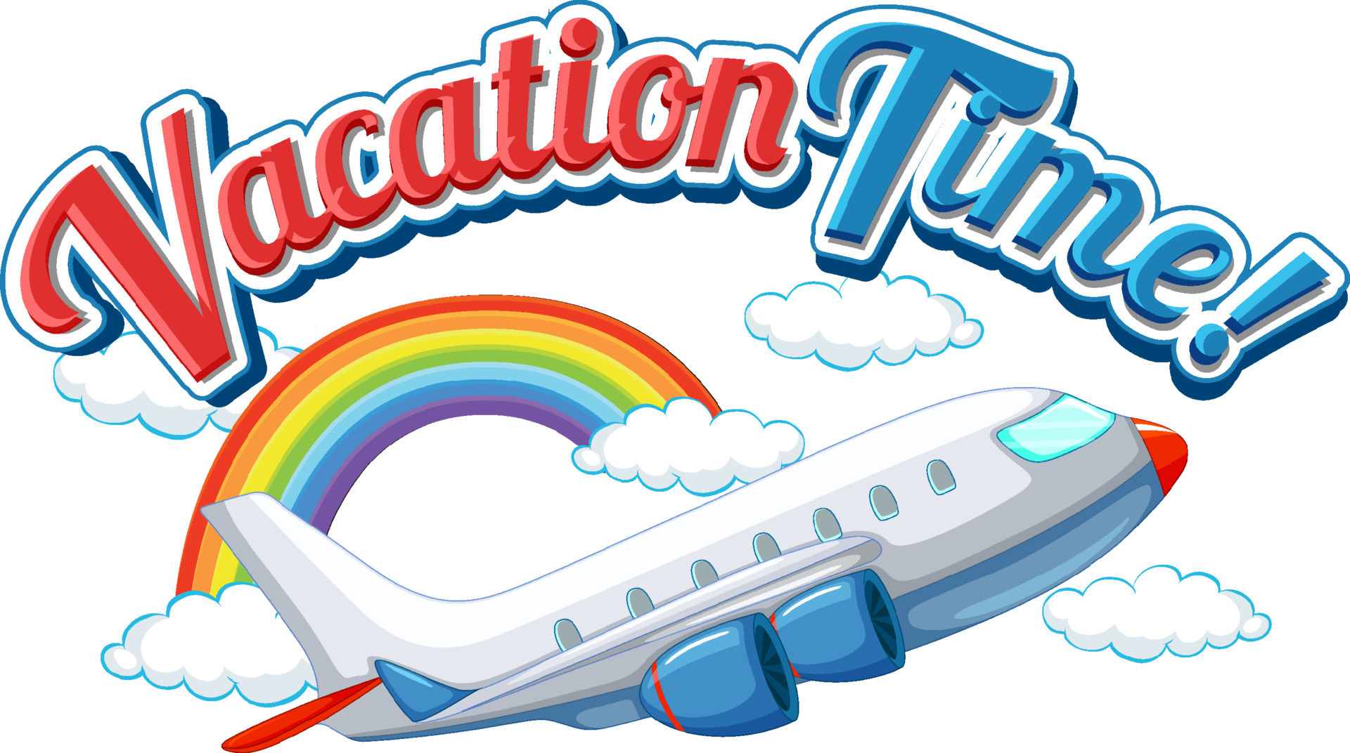 Vacation time text banner 8191795 Vector Art at Vecteezy