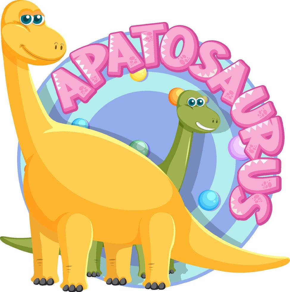Cute apatosaurus dinosaur cartoon vector
