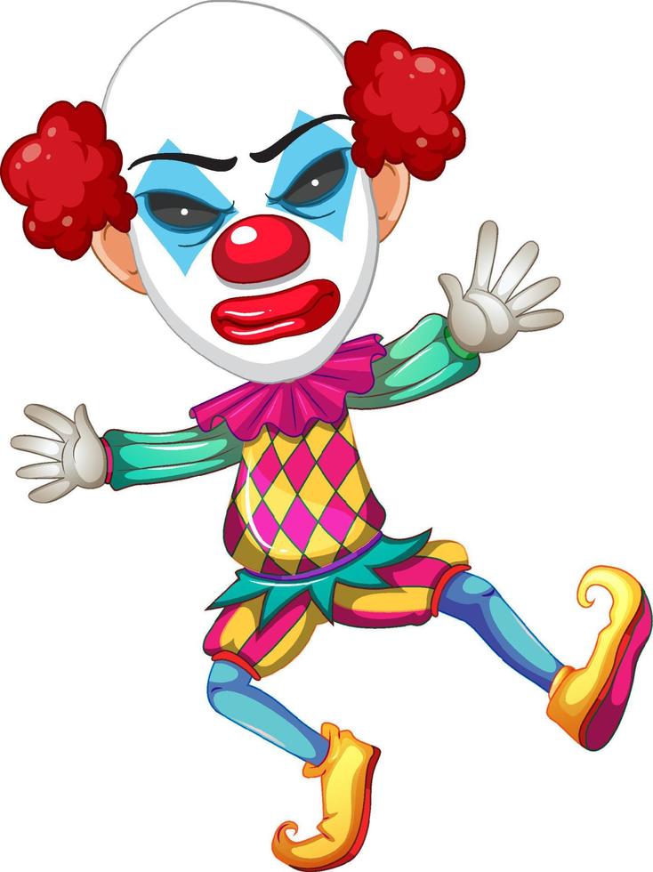 Colourful clown cartoon character vector