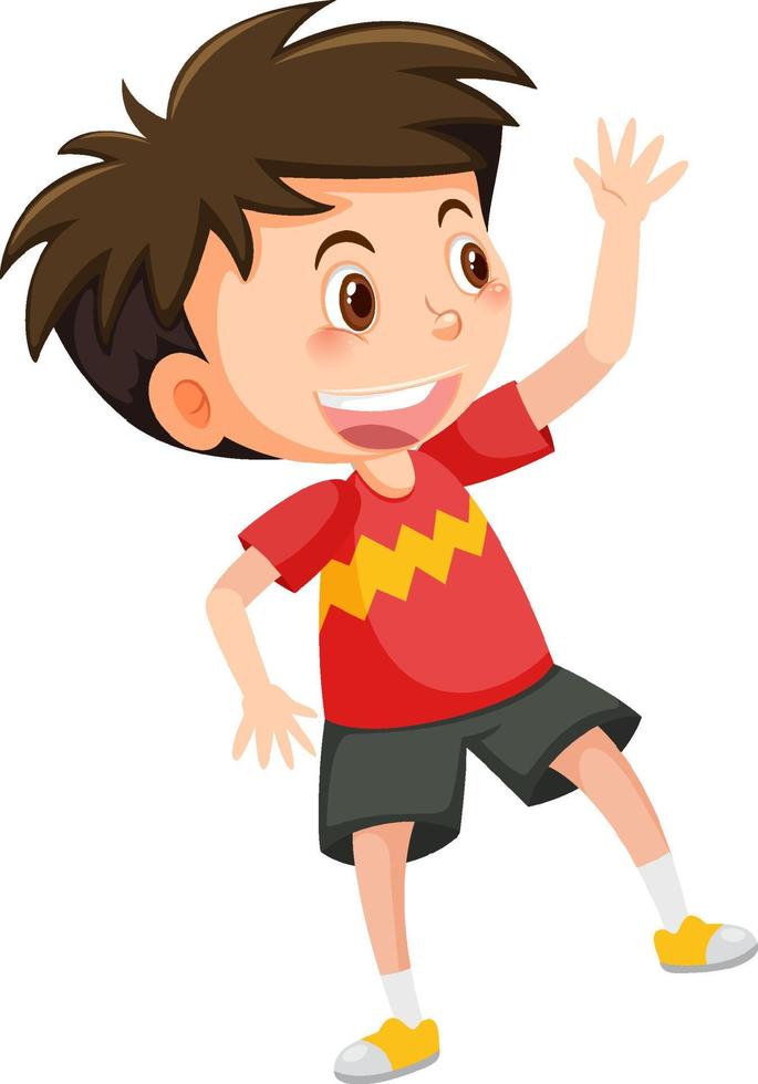 Happy boy cartoon character vector