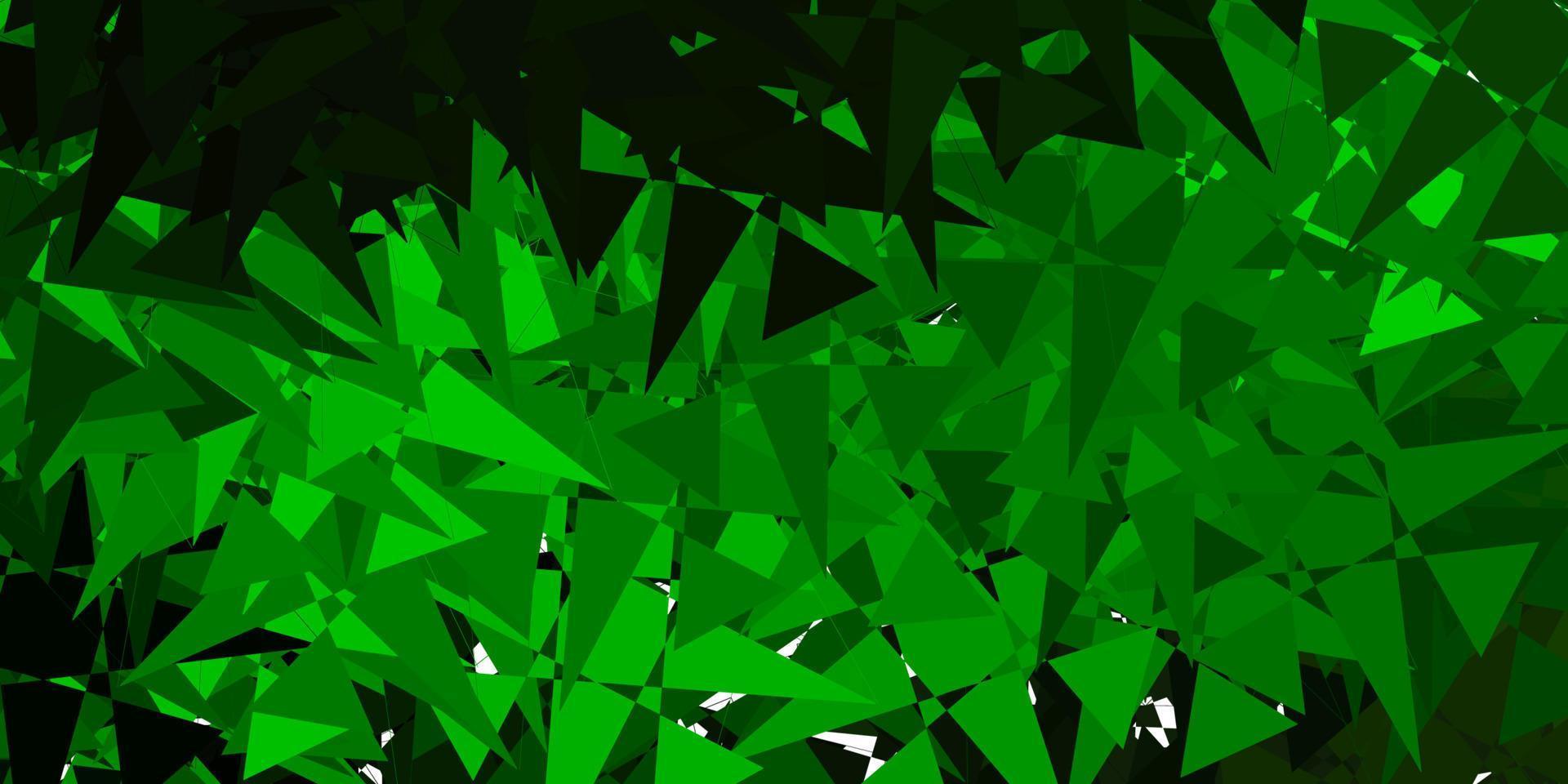 Dark Green vector background with random forms.