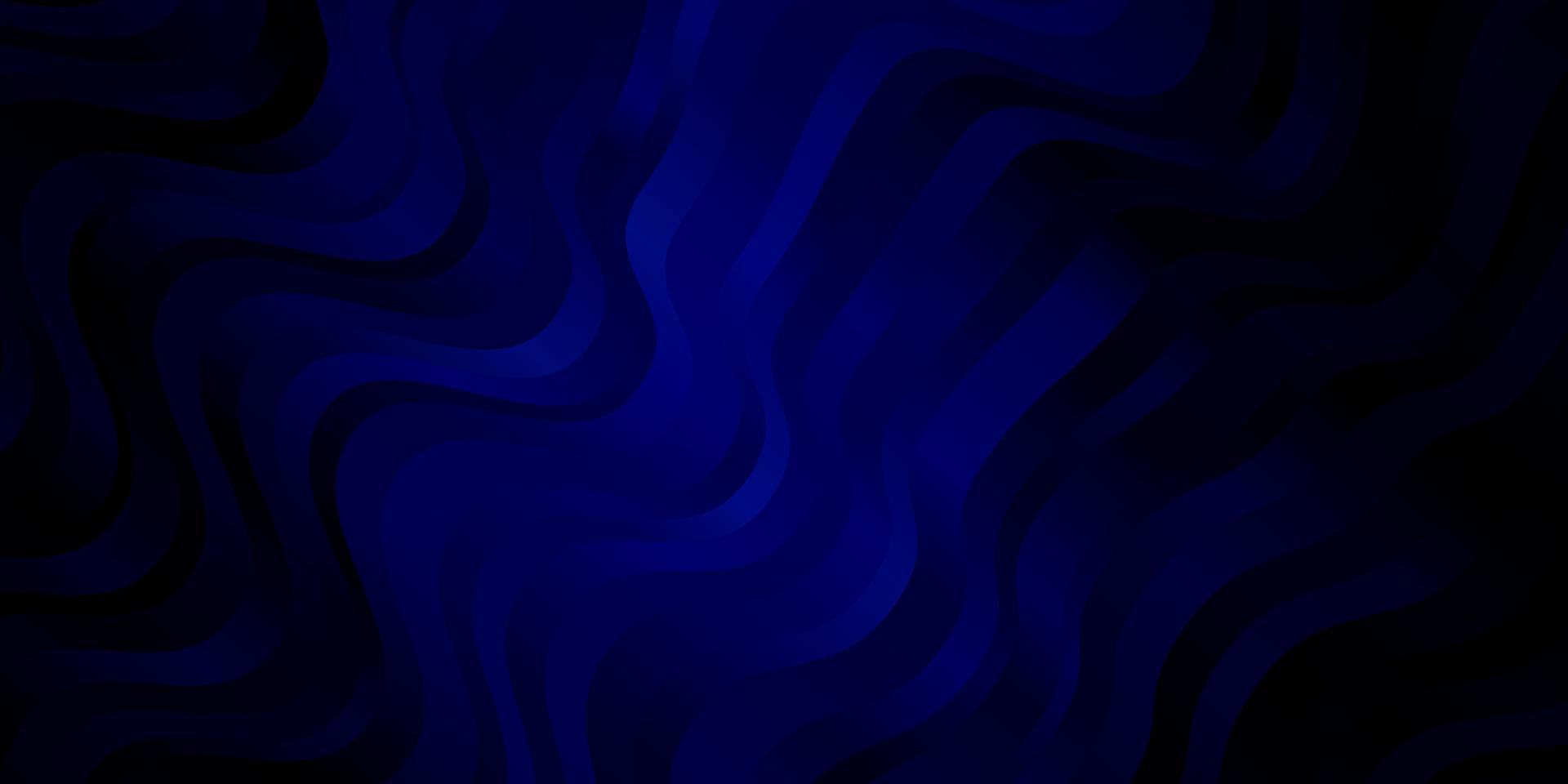 textura de vector azul oscuro con líneas torcidas.