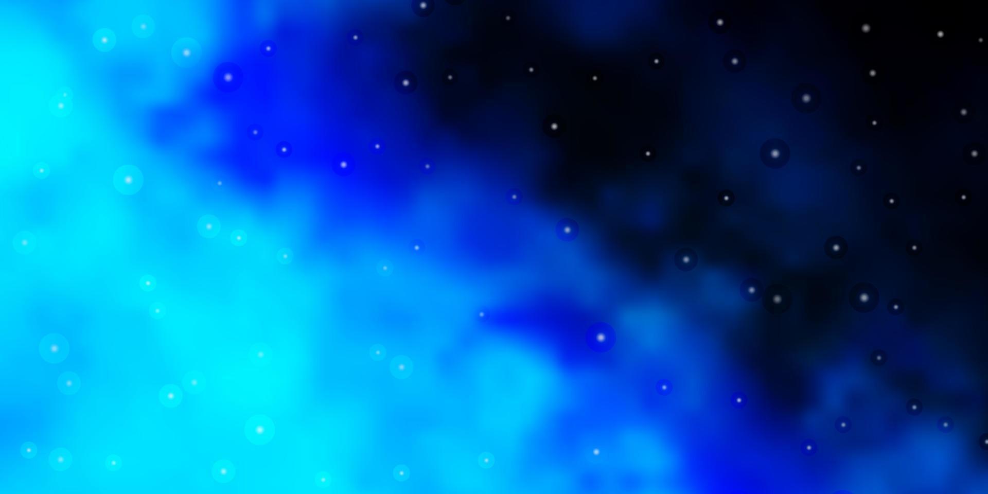 patrón de vector azul oscuro con estrellas abstractas.