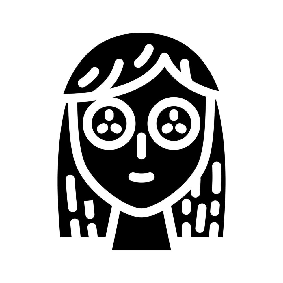 spa eye cucumbers glyph icon vector illustration