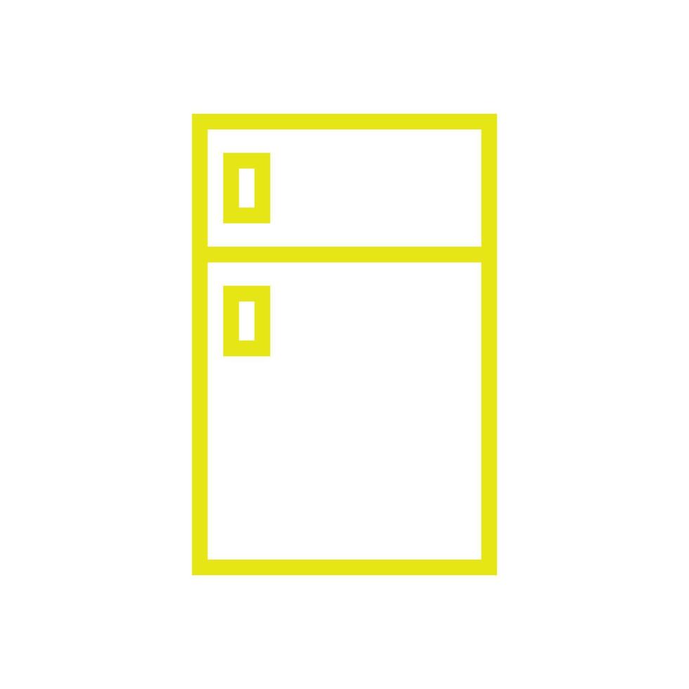 Fridge illustrated on a white background vector