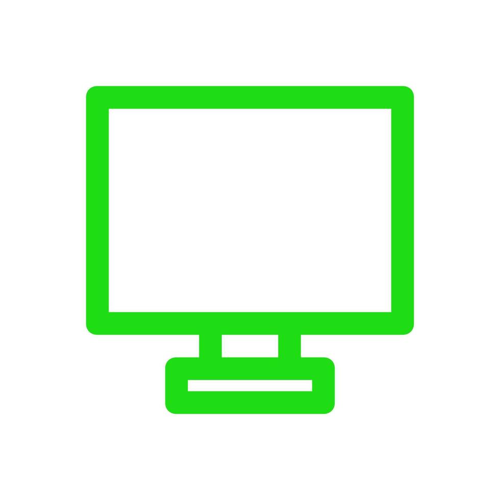 Computer monitor illustrated on a white background vector