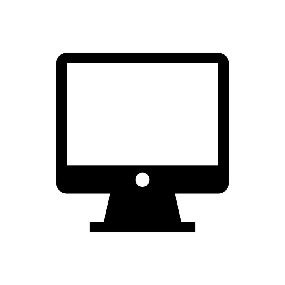 Computer monitor illustrated on a white background vector