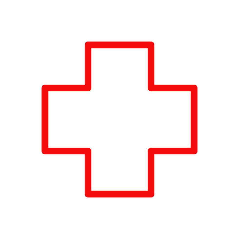 Medical cross illustrated on a white background vector