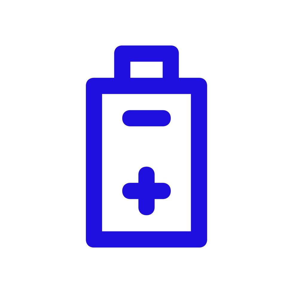 Battery illustrated on a white background vector