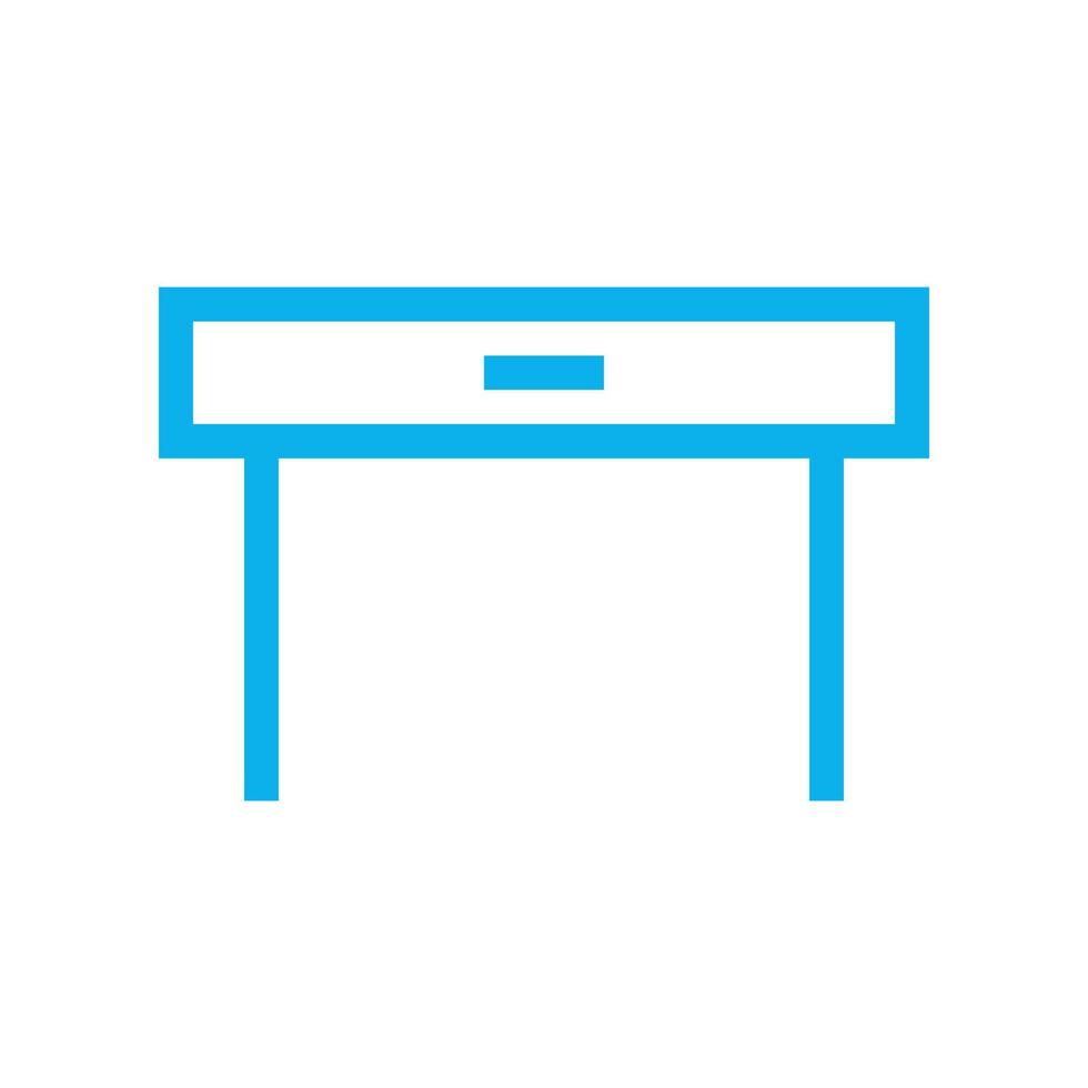 Table illustrated on white background vector