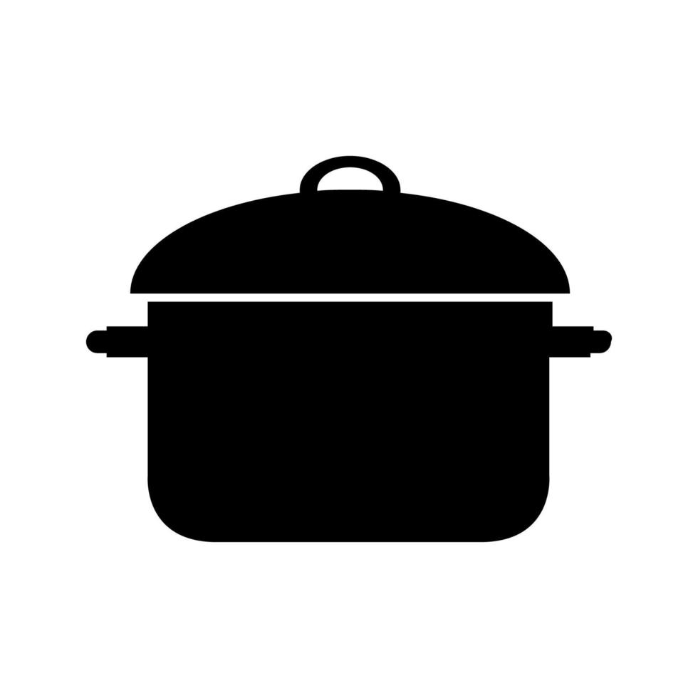 olla de cocina ilustrada sobre un fondo blanco vector