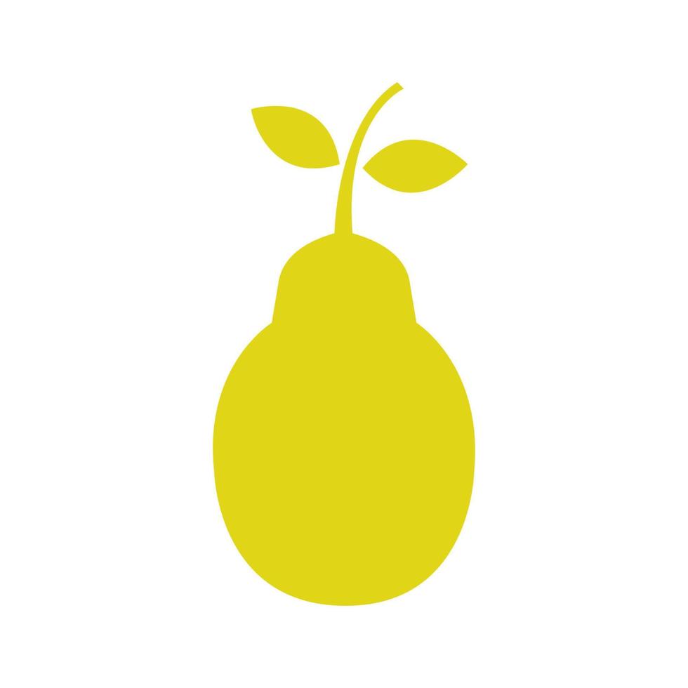 Pear illustrated on white background vector