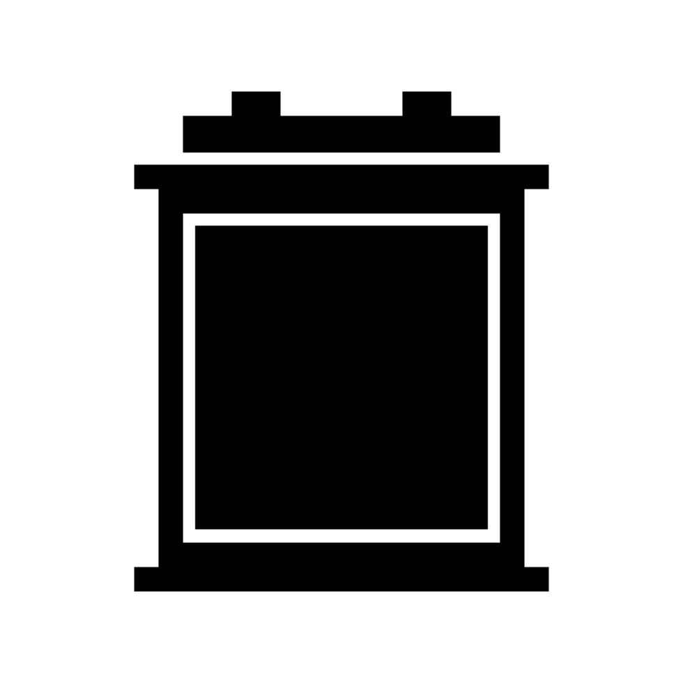 Car battery illustrated on a white background vector