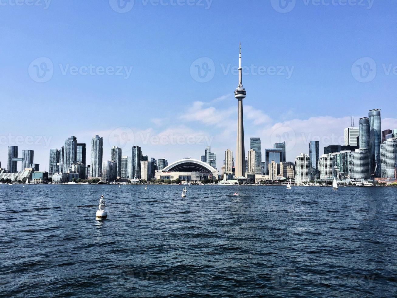 A view of Toronto from the sea near the Airport photo