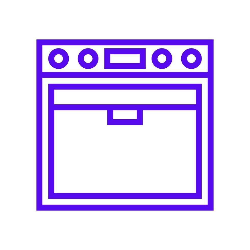 Oven illustrated on a white background vector