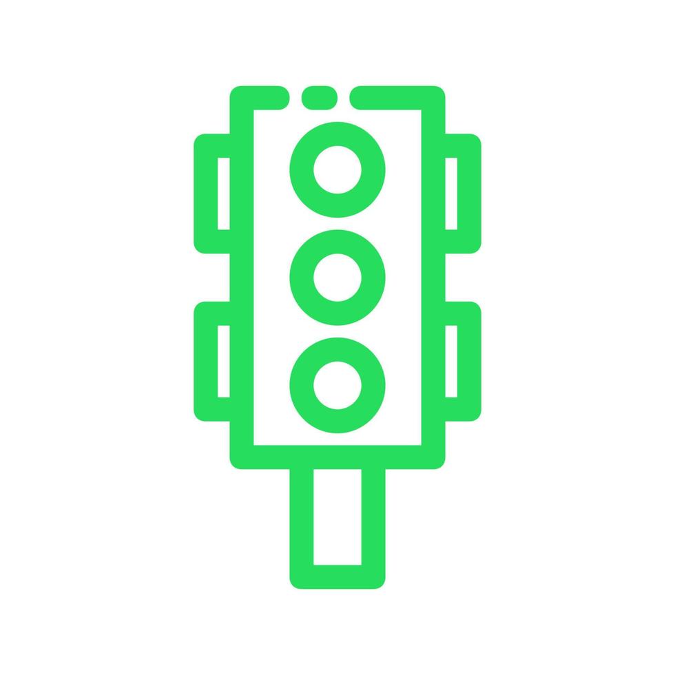 Traffic light illustrated on a white background vector