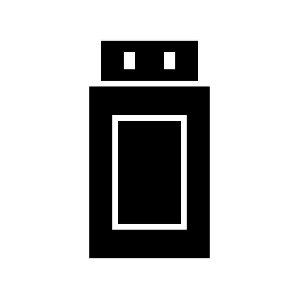 Usb drive illustrated on a white background vector