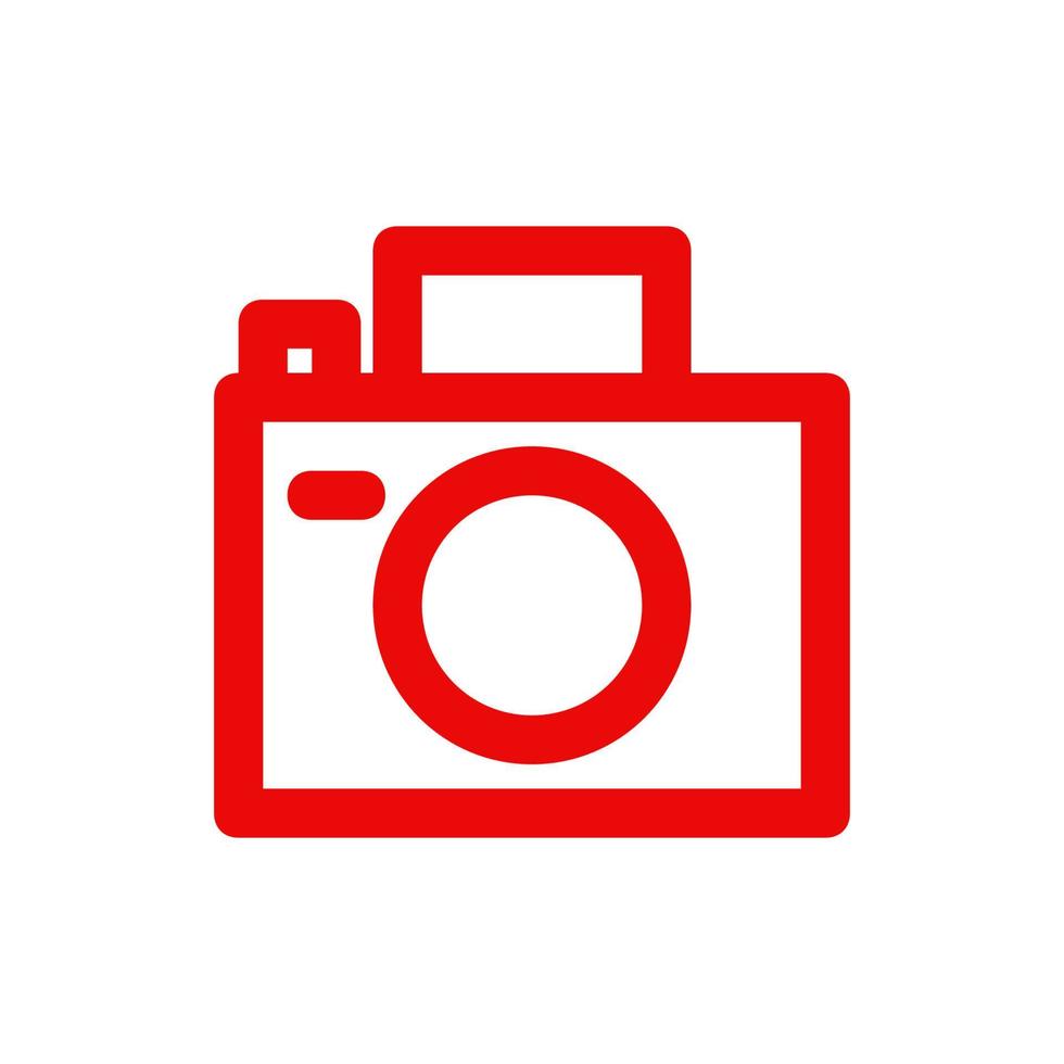 Photo camera illustrated on a white background vector