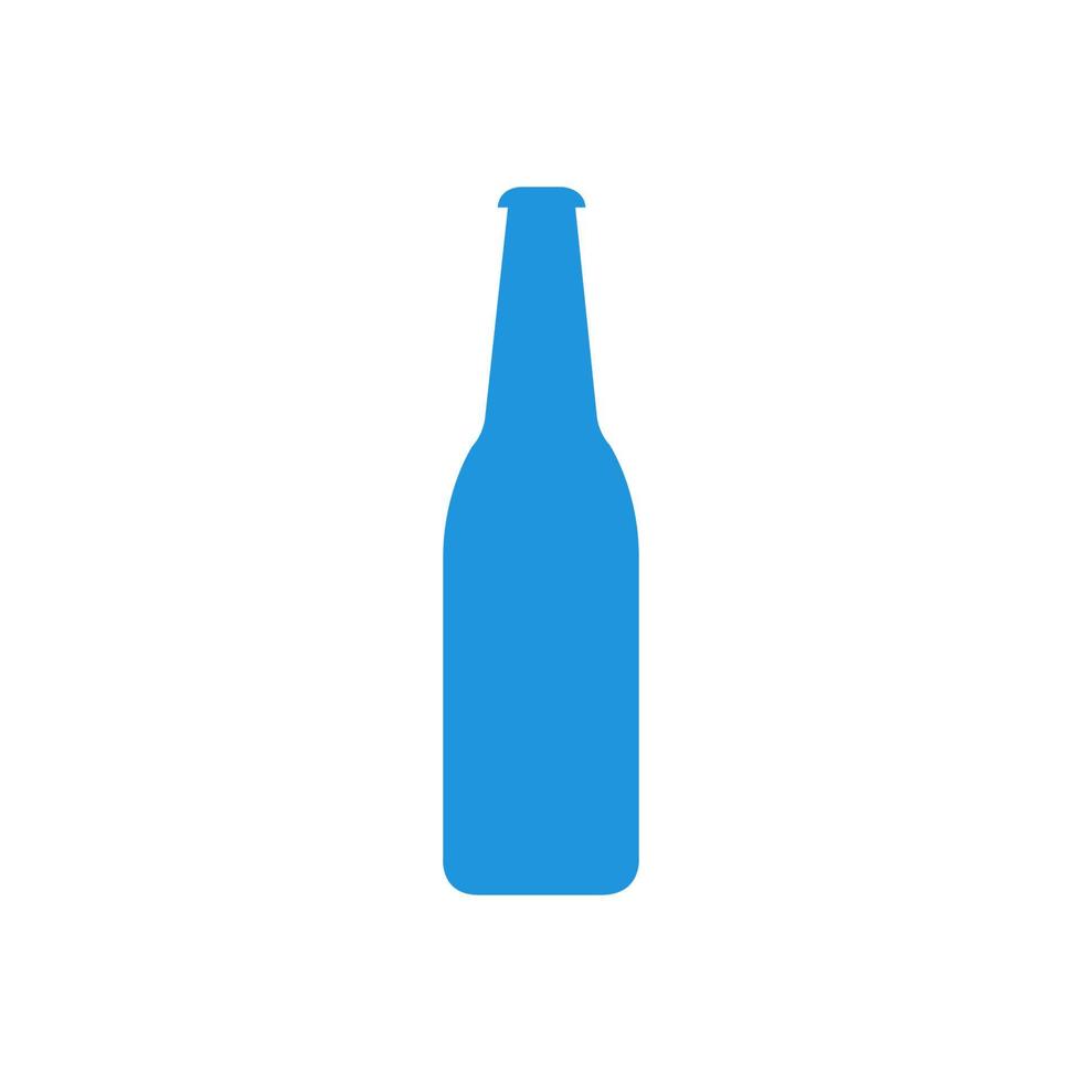 Beer bottle illustrated on a white background vector
