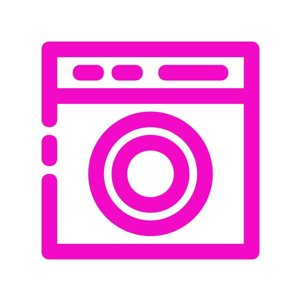 Washing machine illustrated on a white background vector