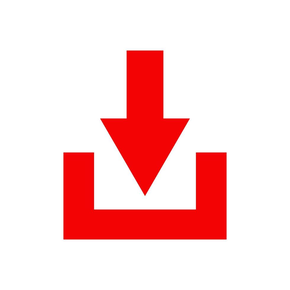 Download arrow illustrated on white background vector