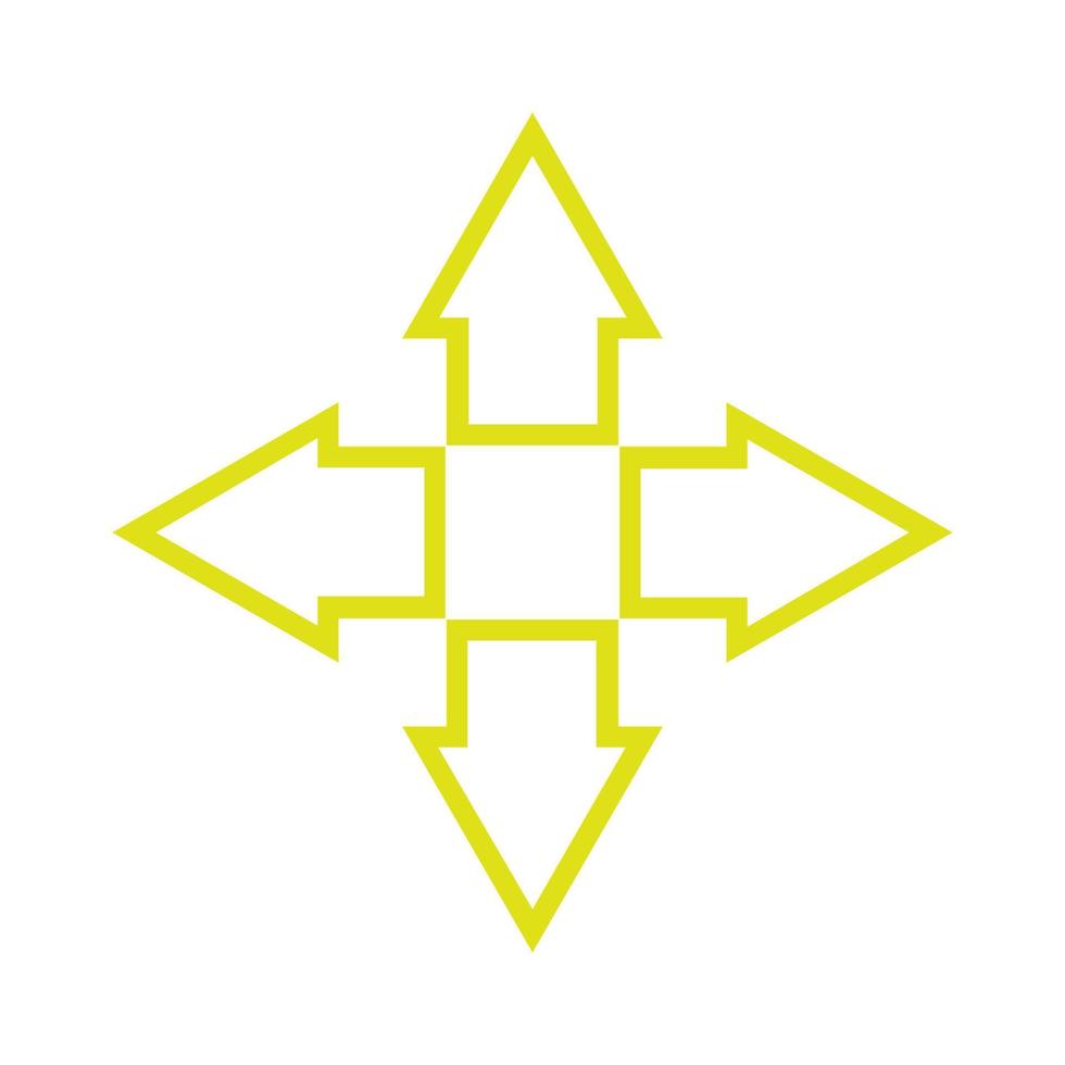Arrow illustrated on white background vector