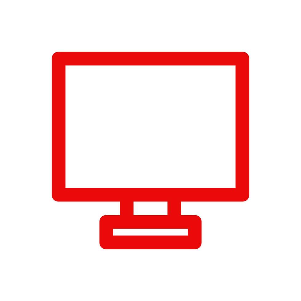 Computer monitor illustrated on a white background vector