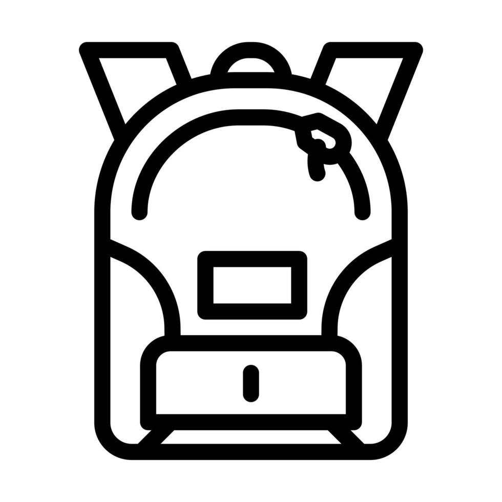 mochila bolsa línea icono vector ilustración