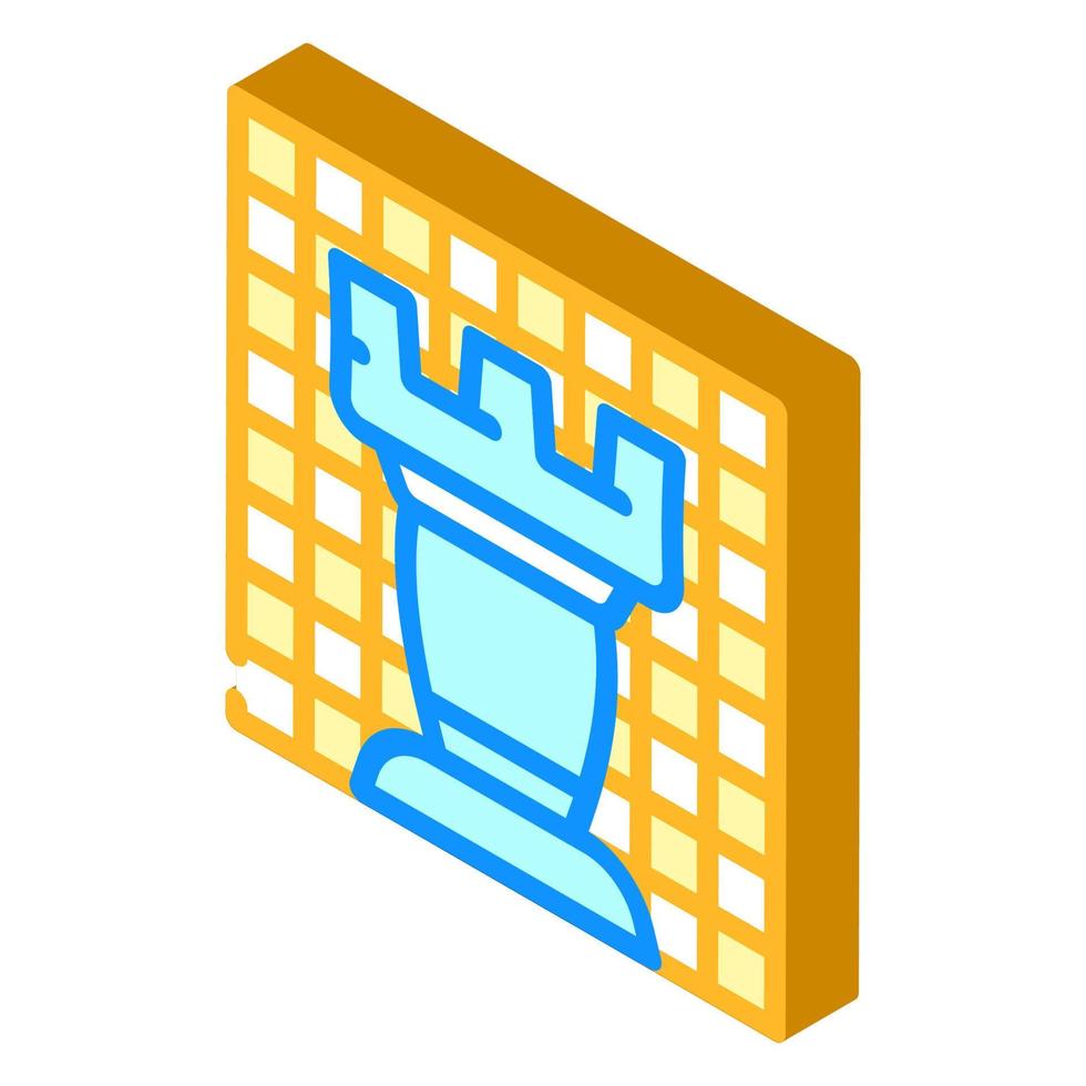 chess game isometric icon vector illustration color