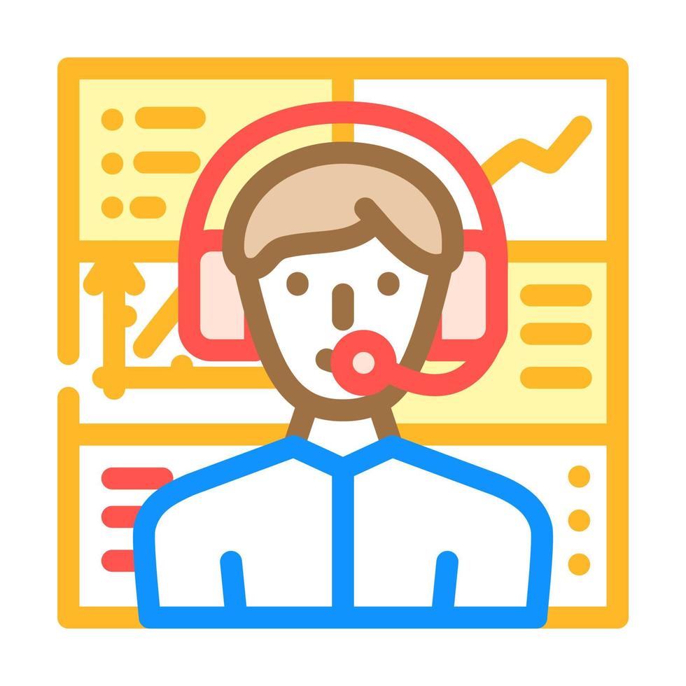 broker wholesale color icon vector illustration