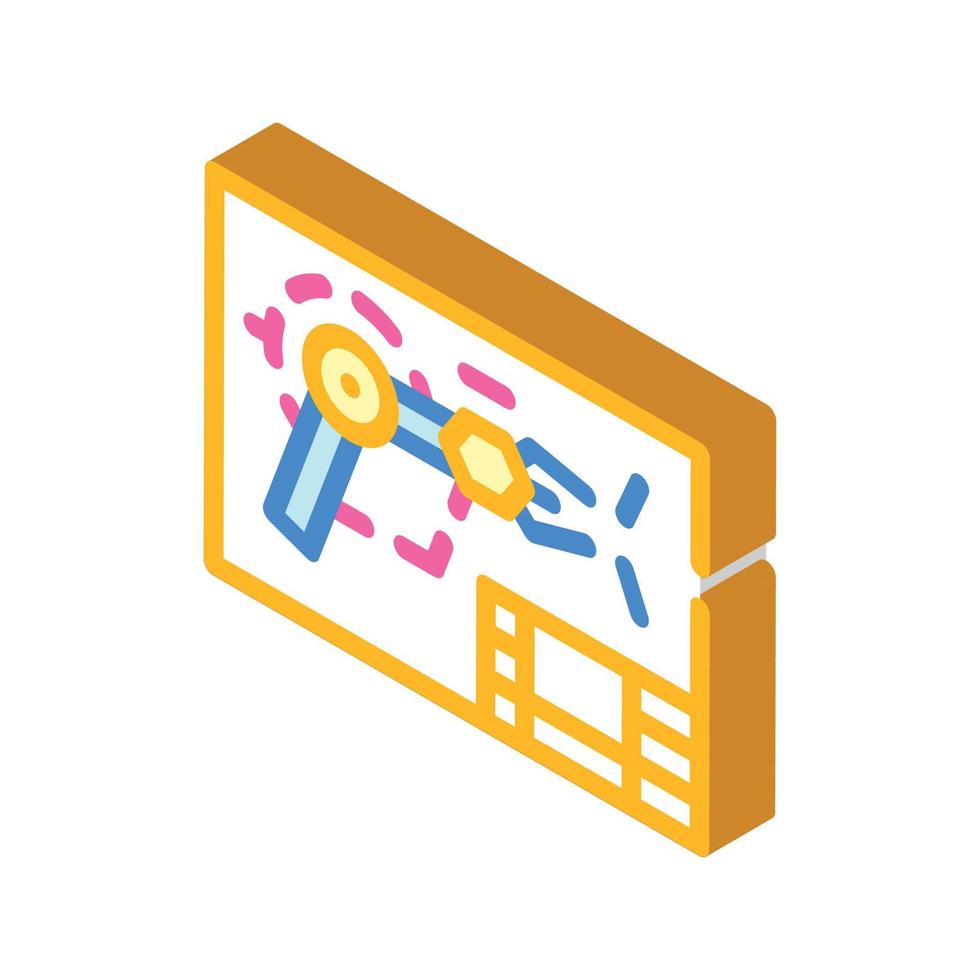 modern weapon plan isometric icon vector illustration