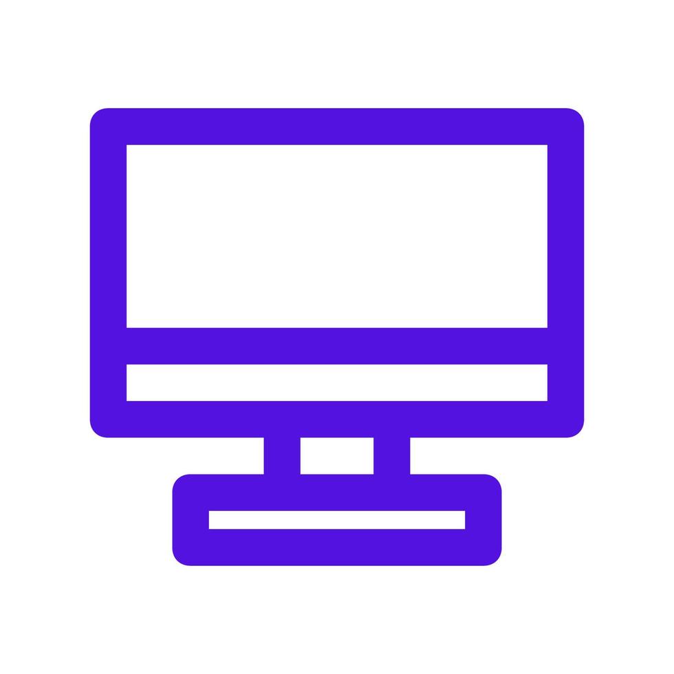 Computer monitor illustrated on a white background vector