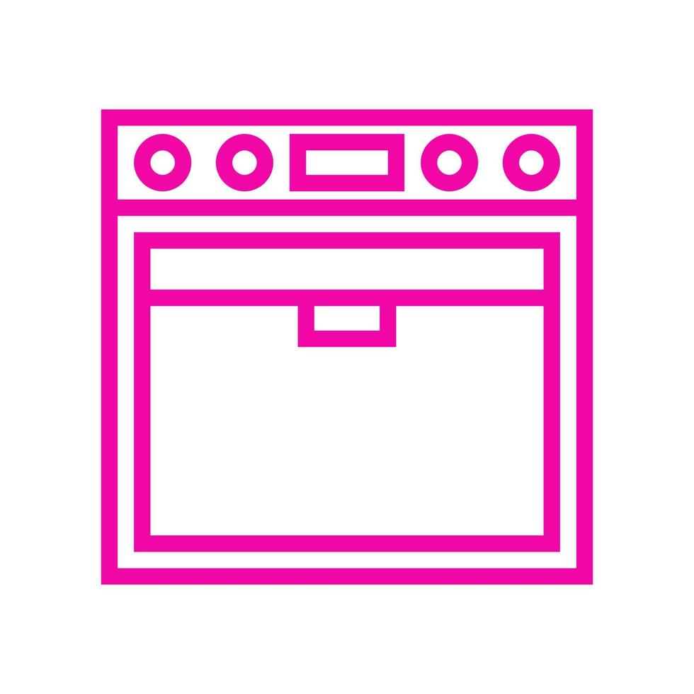 Oven illustrated on a white background vector