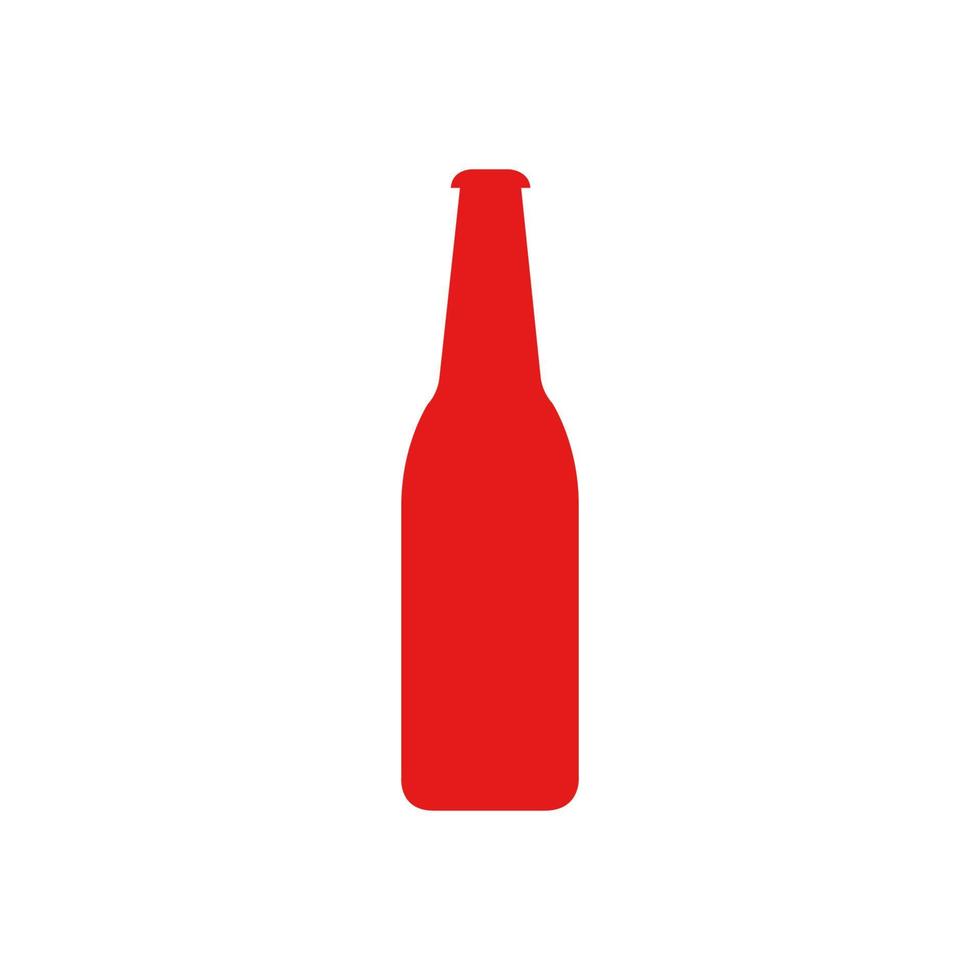 Beer bottle illustrated on a white background vector