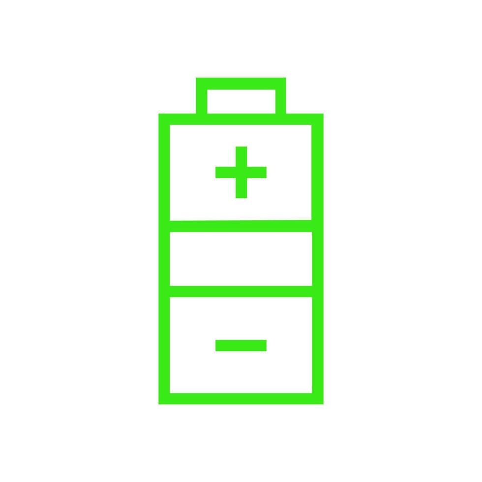 Battery illustrated on a white background vector