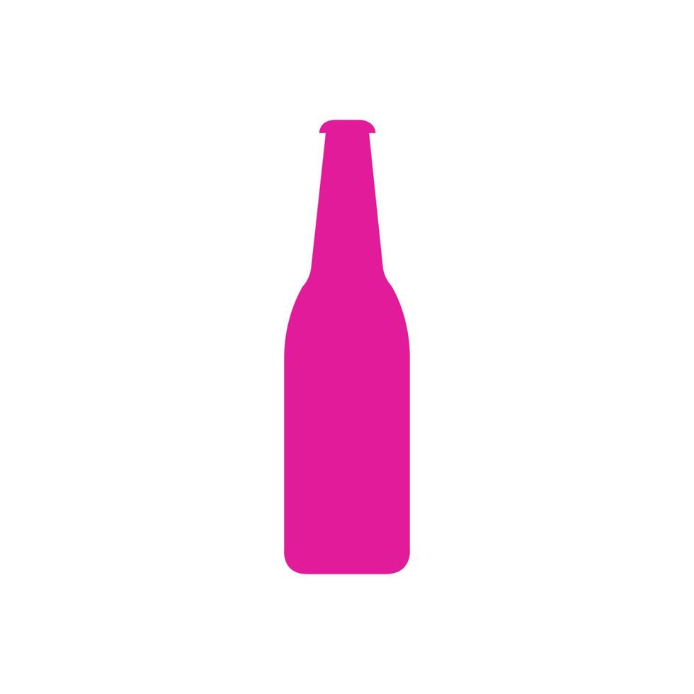 Beer bottle illustrated on a white background vector