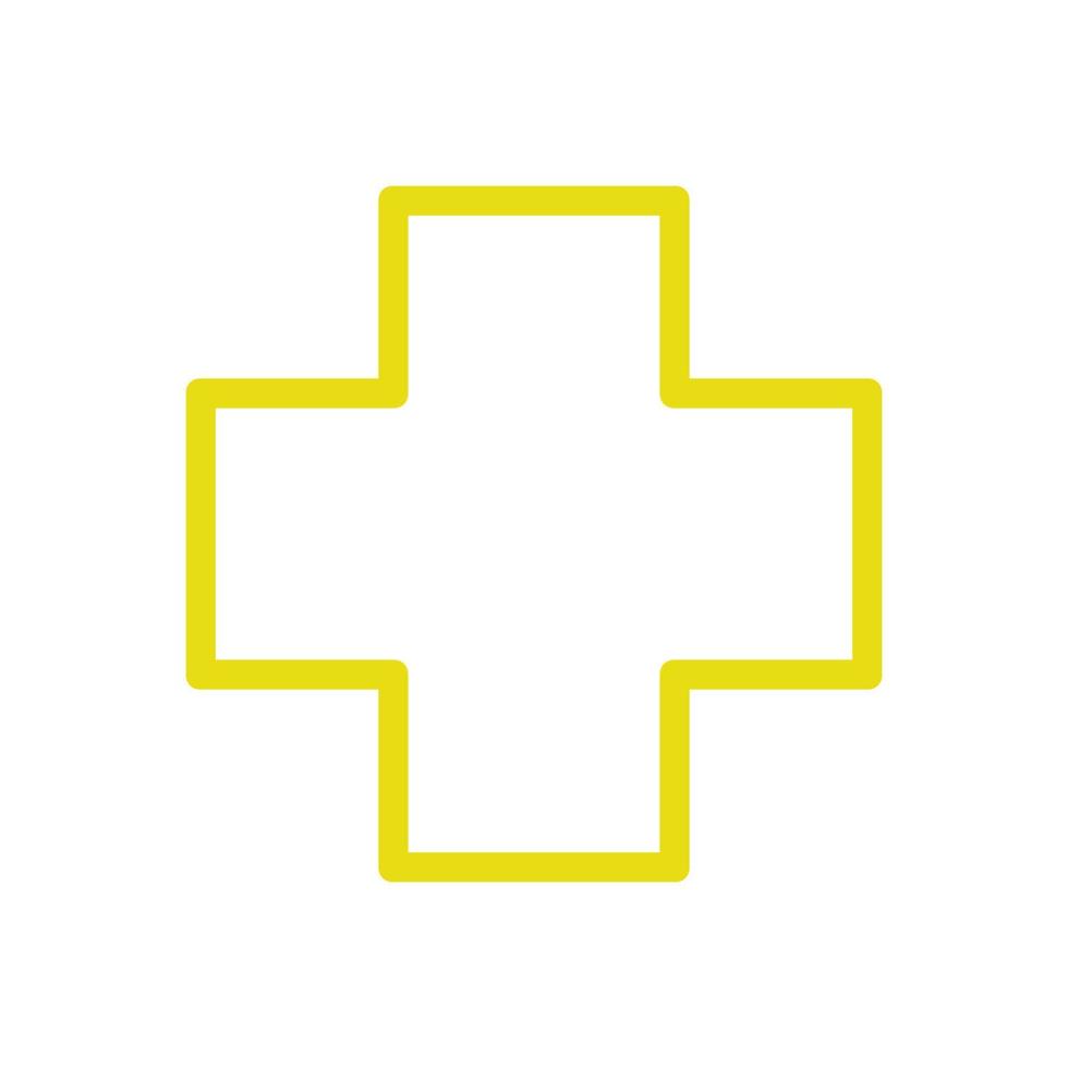 Medical cross illustrated on a white background vector