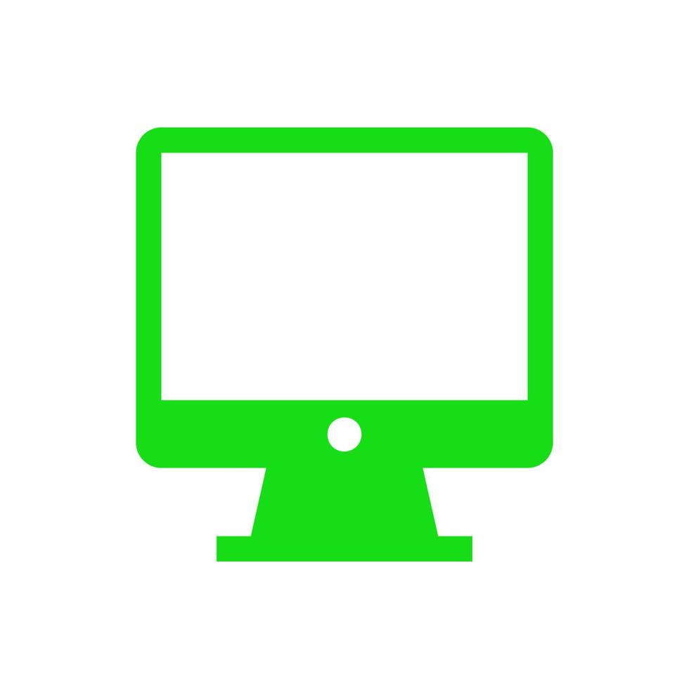 Computer monitor illustrated on a white background vector