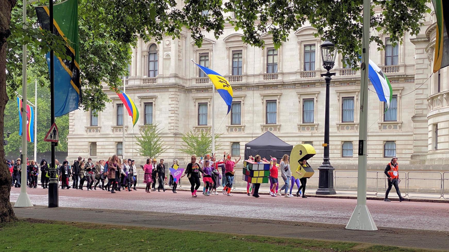London in the UK in June 2022. A view of the Platinum Jubilee Parade in London photo