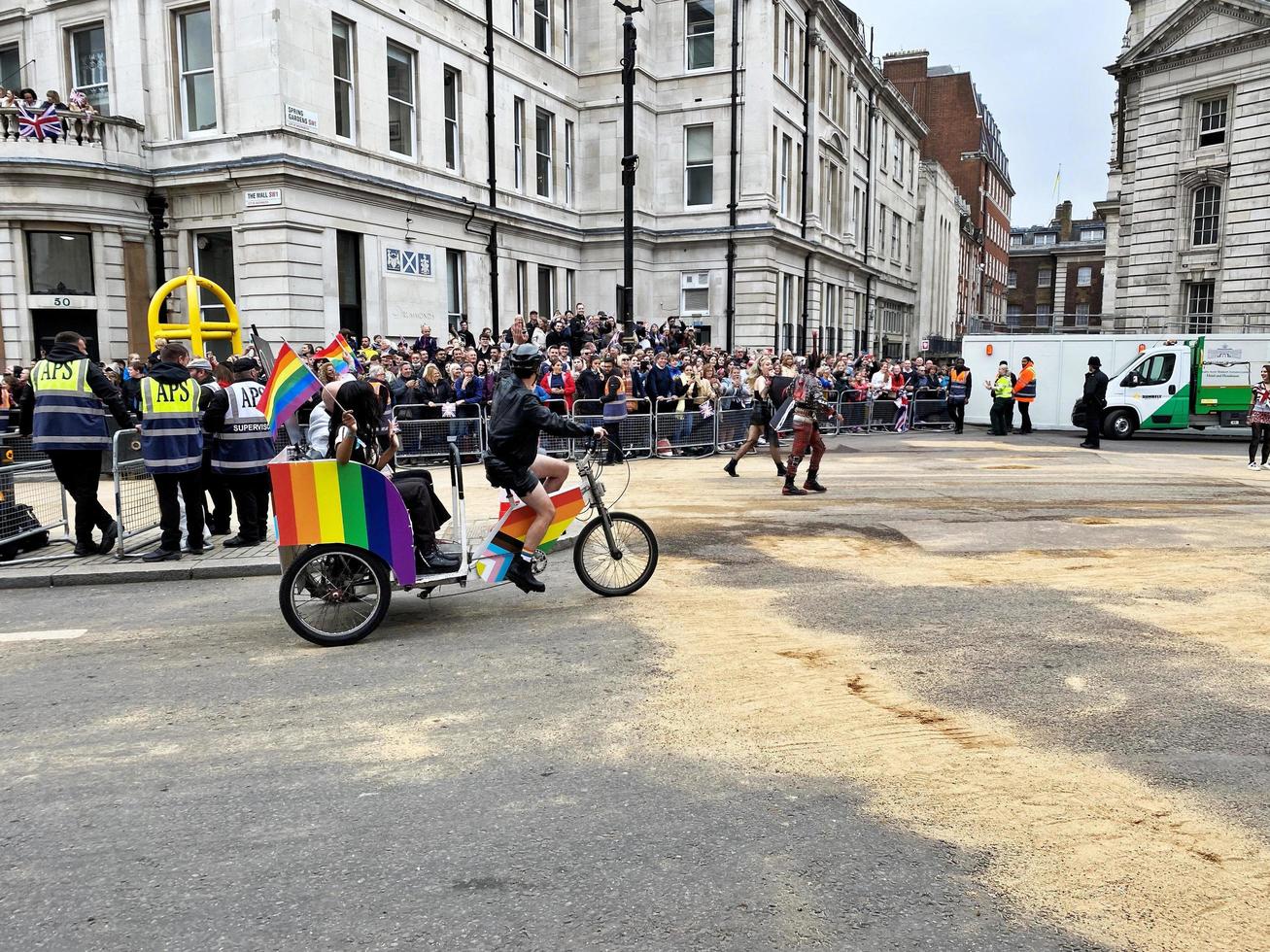 London in the UK in June 2022. A view of the Platinum Jubilee Parade in London photo