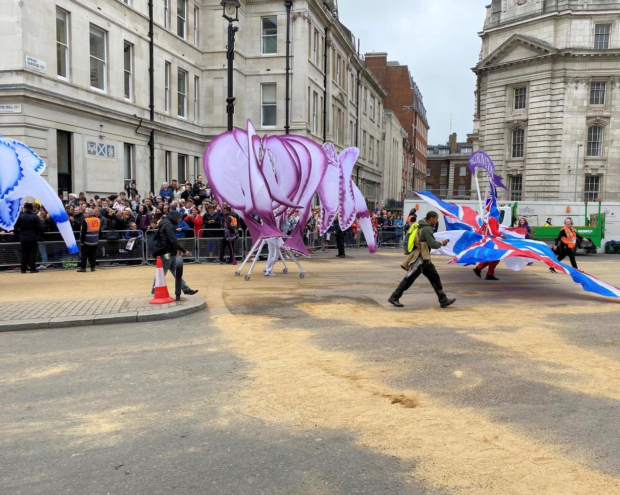 London in the UK in June 2022. A view of the Platinum Jubilee Parade in London photo