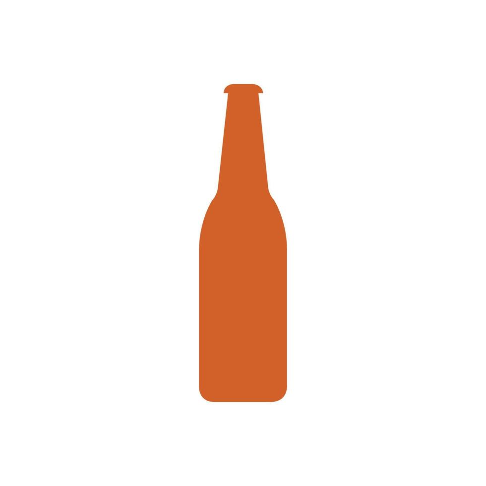 Beer bottle illustrated on a white background vector