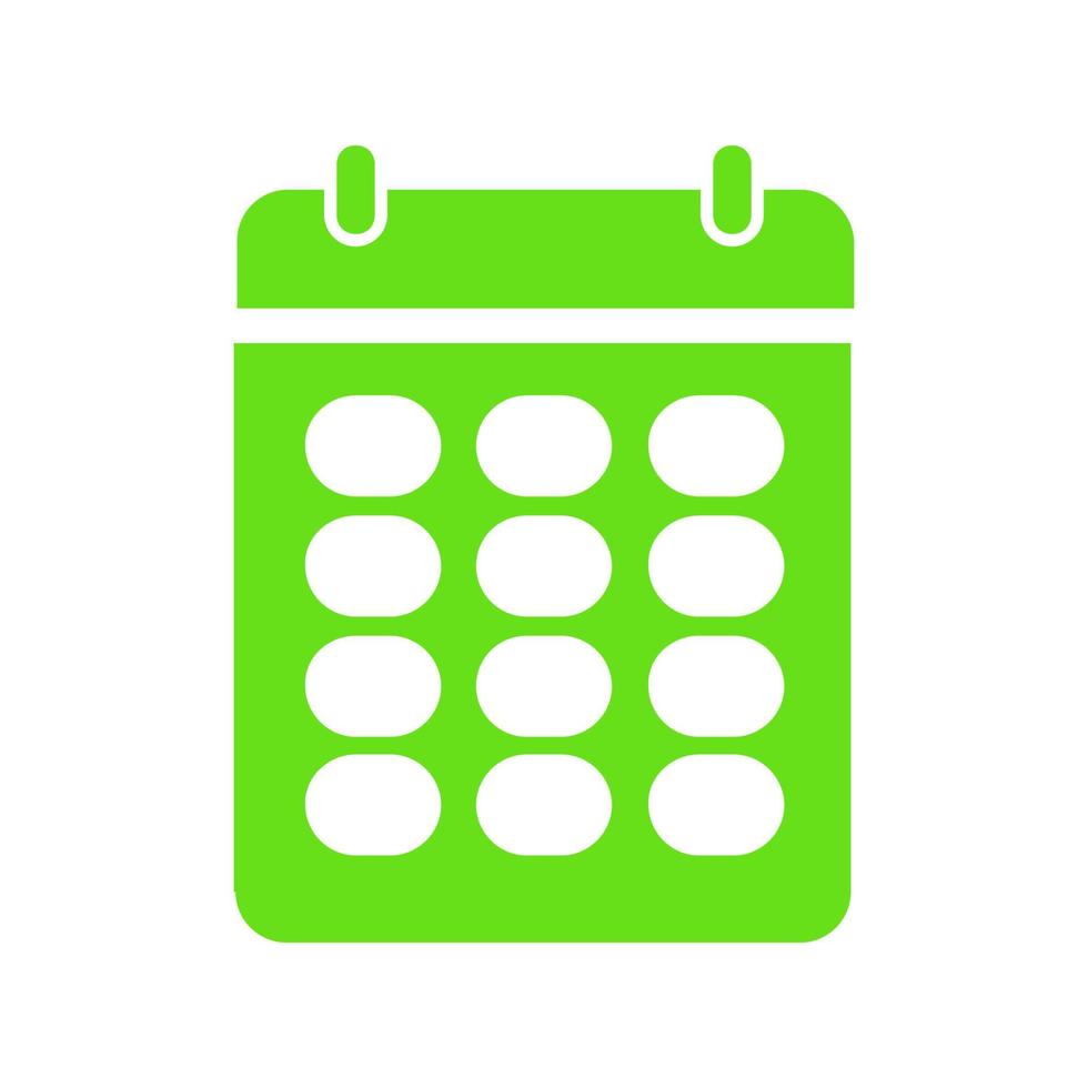 Calendar illustrated on white background vector