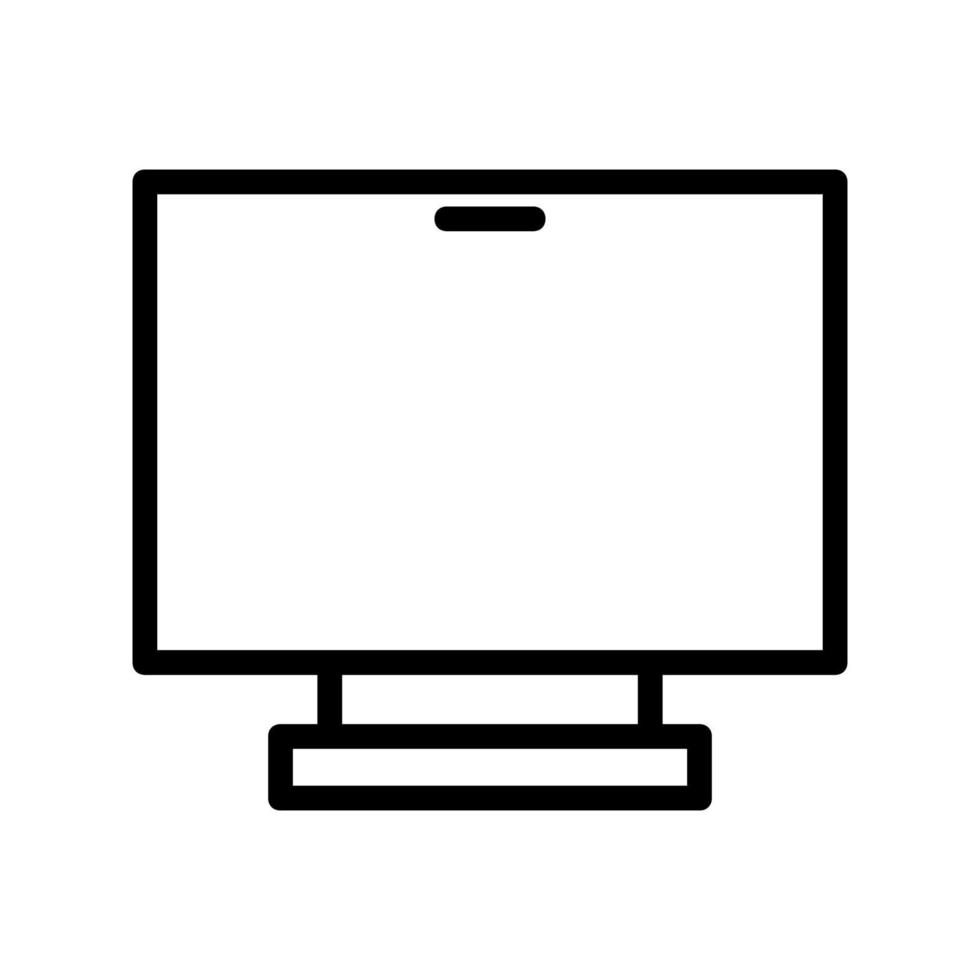 monitor de computadora ilustrado en un fondo blanco vector