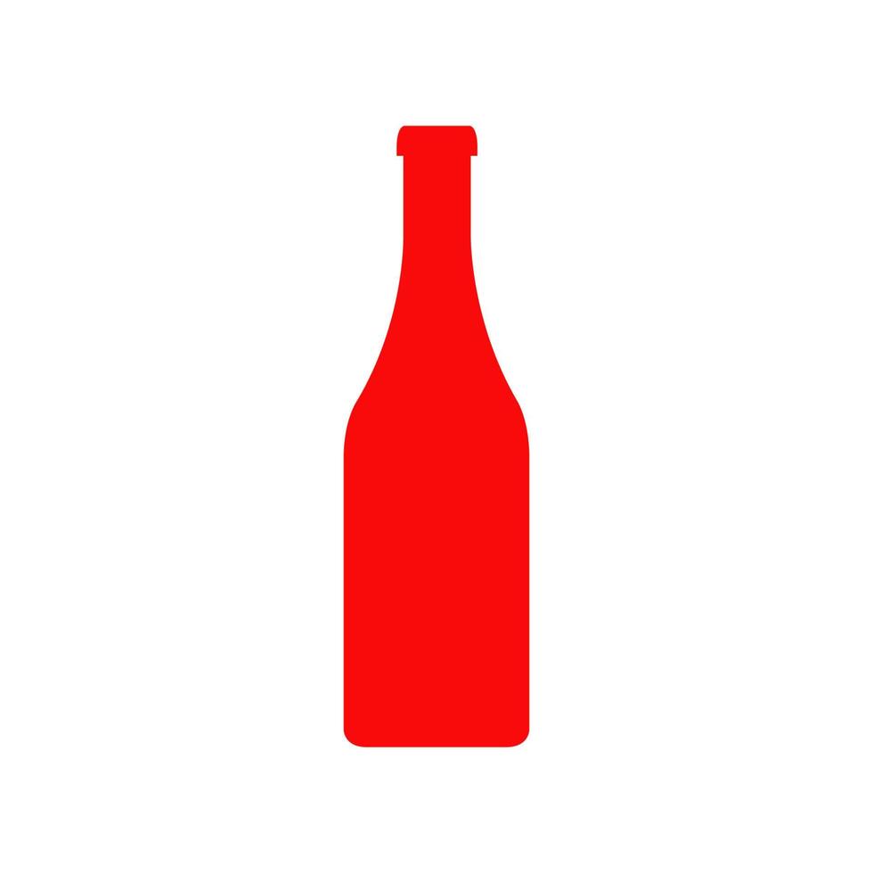 botella de vino ilustrada en un fondo blanco vector