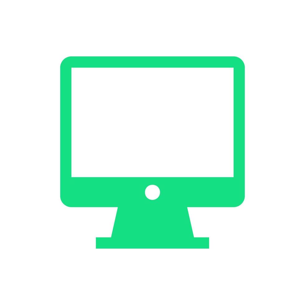 Computer monitor illustrated on a white background vector