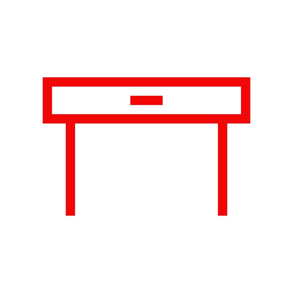 Table illustrated on white background vector