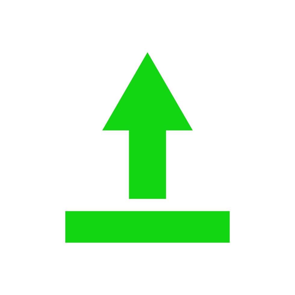 Upload arrow illustrated on white background vector