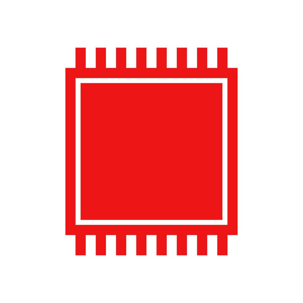 Microchip illustrated on a white background vector