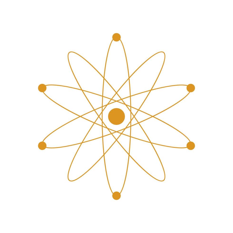 Atom illustrated on a white background vector